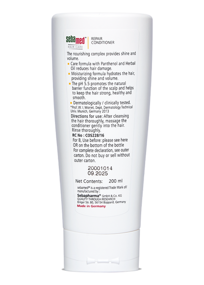 Sebamed Hair Repair Conditioner For Normal to dry hair