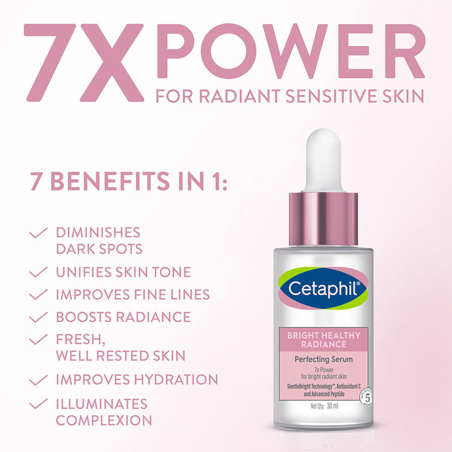 Cetaphil Bright Healthy Radiance Perfecting Serum 30g with Antioxidant C and Advanced Peptides