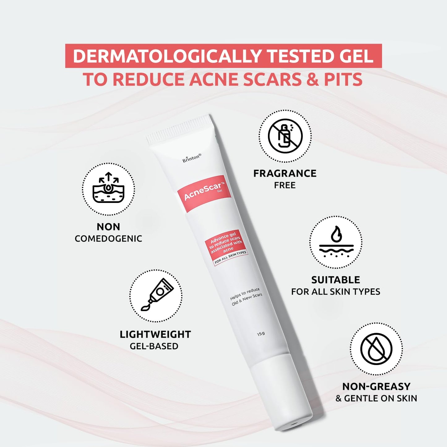 AcneScar Advanced Gel to Reduce Acne Scars & Pits, White, 15 g