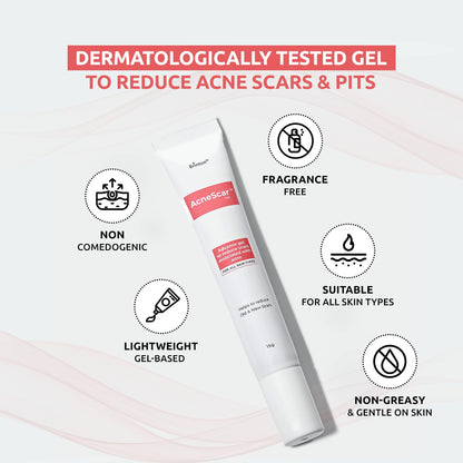 AcneScar Advanced Gel to Reduce Acne Scars & Pits, White, 15 g