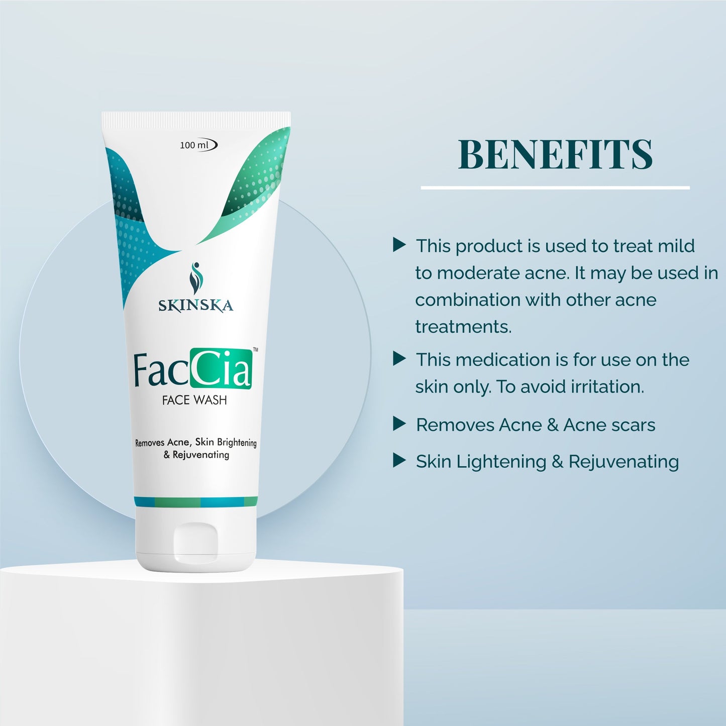 Faccia Anti-Acne Face Wash with Glycolic Acid