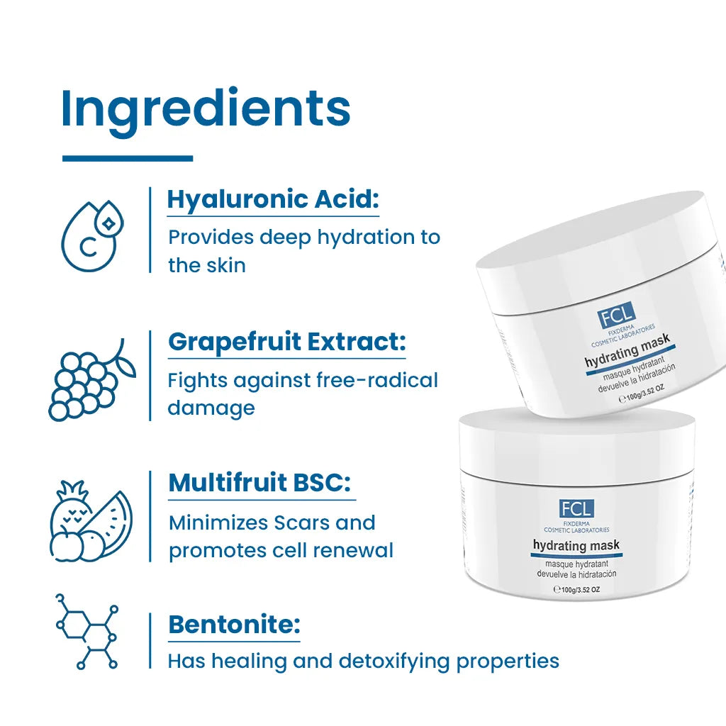 Hyaluronic Acid For Dry And Dehydrated Skin FCL Hydrating Face Mask