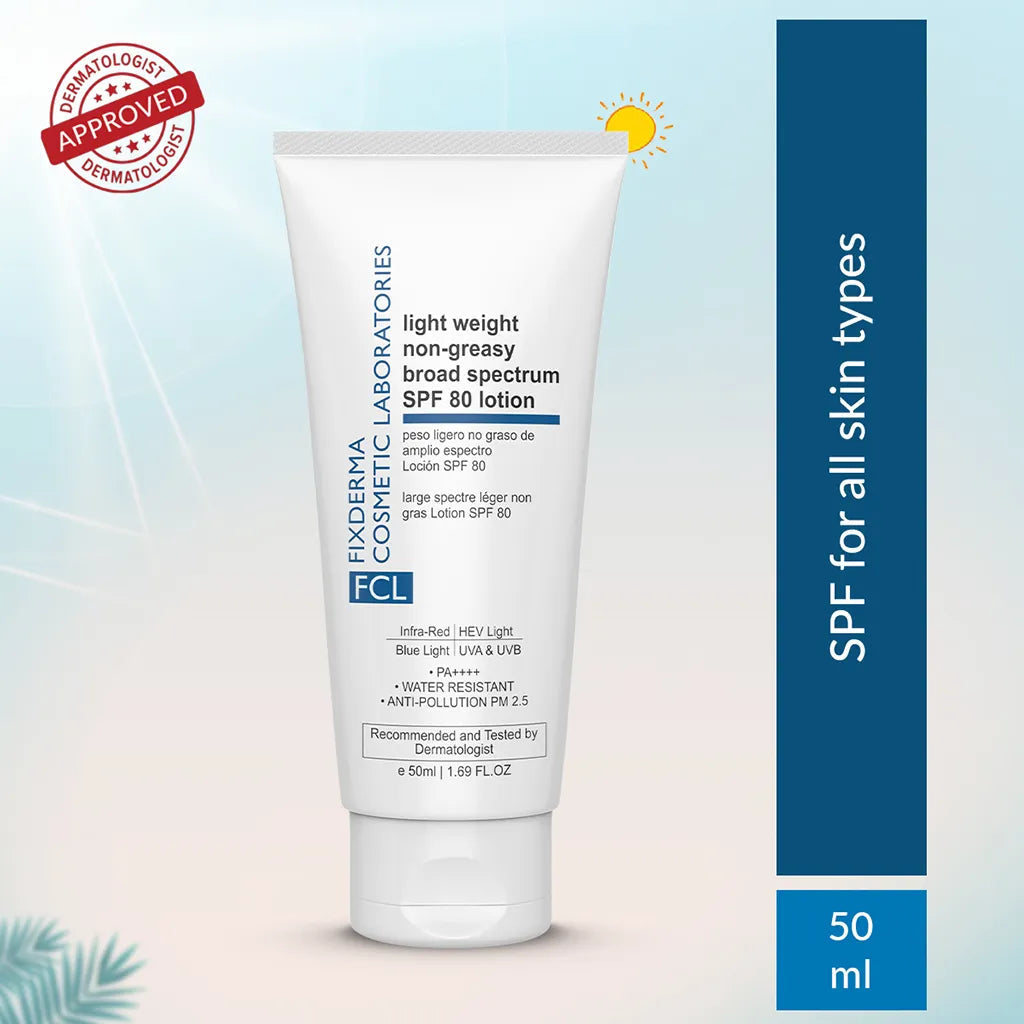 SPF 80 Sunscreen Lotion for Dry Skin and Sensitive skin For Men and Women