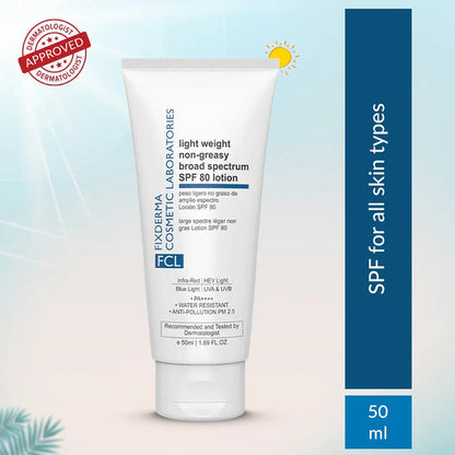 SPF 80 Sunscreen Lotion for Dry Skin and Sensitive skin For Men and Women